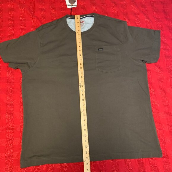 Wrangler Men's Brown Short Sleeve Classic Fit Pocket Tee T-Shirt Size XXL NWT - Picture 7 of 7